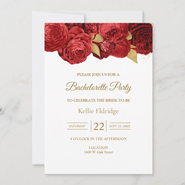 Invitation Carton d'invitation de fête de bachelor pour femme (Devant)