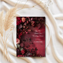 Carton d'invitation de Fête de Mariage Floral Bour