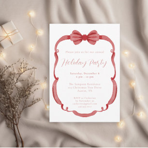 Invitation Carton d'invitation de fête de Noël avec cadre rub