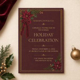 Invitation Carton d'invitation de fête de Noël d'entreprise B