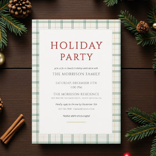 Invitation Carton d'invitation de fête festive prépa carreaux