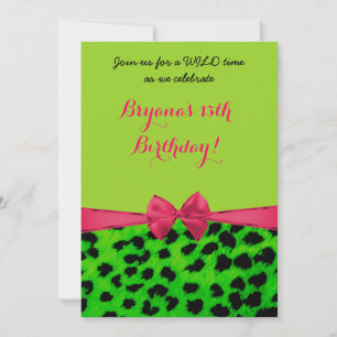 Invitation Carton d'invitation de fête Impression d'animal né