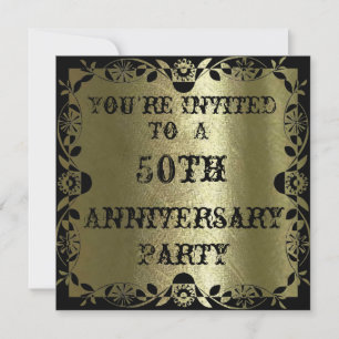 Invitation Carton d'invitation de fête pour le 50e anniversai