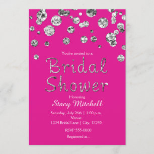 Invitation Carton d'invitation de fiançailles à paillettes ro
