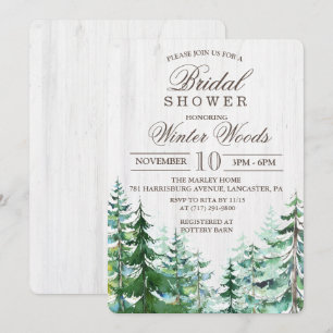 Invitation Carton d'invitation de fiançailles Bois rustique A