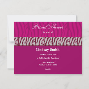 Invitation Carton d'invitation de fiançailles rose vif