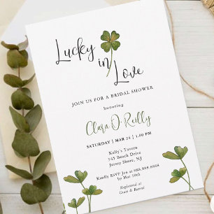 Invitation Carton d'invitation de fiançailles Shamrock Lucky