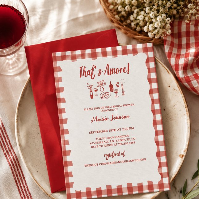 Invitation Carton d'invitation de fiançailles That's Amore It (Créateur téléchargé)