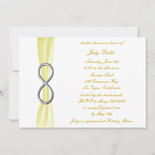 Invitation Carton d'invitation de fiançailles Yellow Infinity