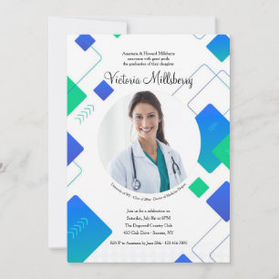 Invitation Carton d'invitation de fin d'études à la mode