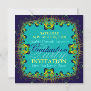 Invitation Carton d'invitation de fin d'études exotique Fract