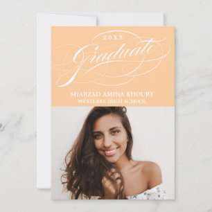 INVITATION CARTON D'INVITATION DE GRADUATION 2 ÉLÉGANT ET STY