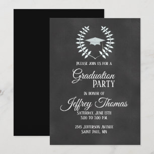 Invitation Carton d'invitation de graduation Cap & Feuilles T