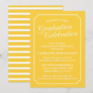 INVITATION CARTON D'INVITATION DE GRADUATION ÉLÉGANT CHIC ET