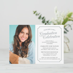 INVITATION CARTON D'INVITATION DE GRADUATION ÉLÉGANT CHIC ET