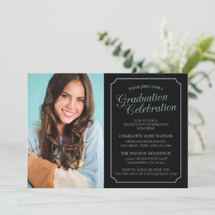 INVITATION CARTON D'INVITATION DE GRADUATION ÉLÉGANT CHIC ET