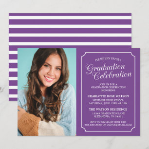 INVITATION CARTON D'INVITATION DE GRADUATION ÉLÉGANT CHIC ET