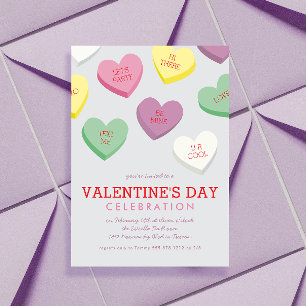 Invitation Carton d'invitation de jour de la Saint-Valentin a