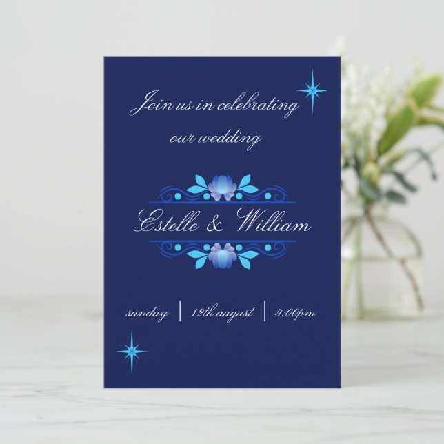 Invitation carton d'invitation de mariage (Debout devant)