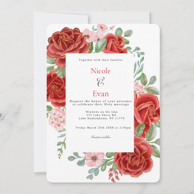 Invitation Carton d'invitation de mariage (Devant)