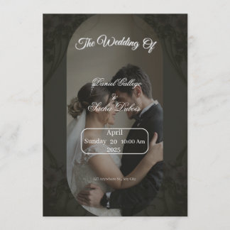 Invitation carton d'invitation de mariage 
