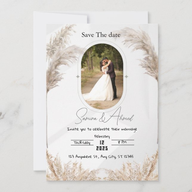 Invitation Carton d'invitation de mariage (Devant)