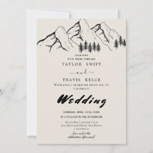 Invitation Carton d'invitation de mariage à carreaux de Buffa