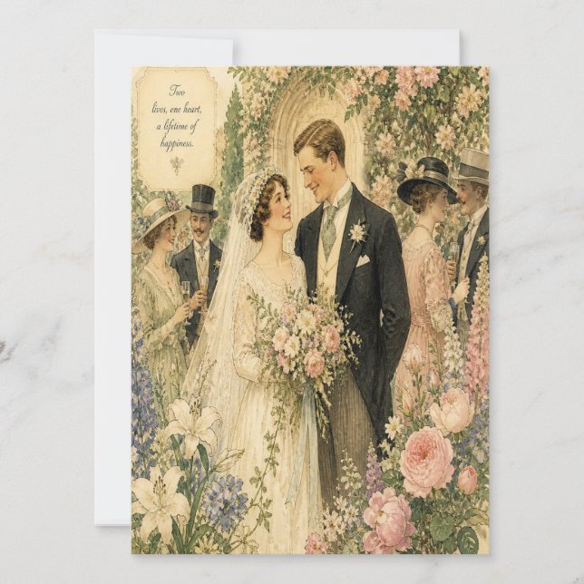 Invitation Carton d'invitation de mariage à code QR pour fête (Devant)