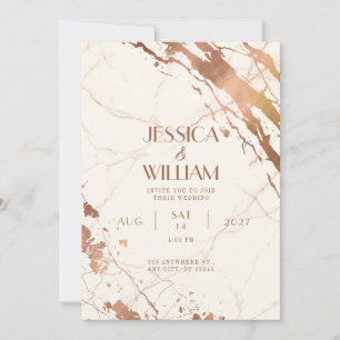 Invitation Carton d'invitation de mariage à éclaboussures de 