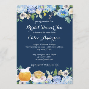 Invitation Carton d'invitation de mariage à la tasse de thé f