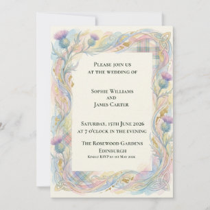 Invitation Carton d'invitation de mariage à l'aquarelle au ch