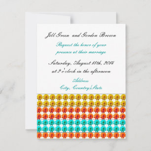 Invitation Carton d'invitation de mariage à motif floral