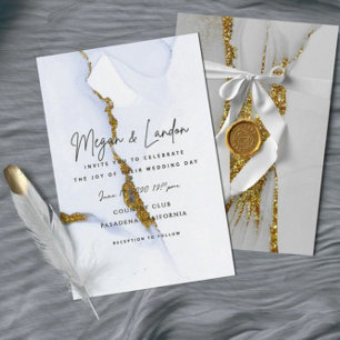 Invitation Carton d'invitation de mariage à paillettes et enc