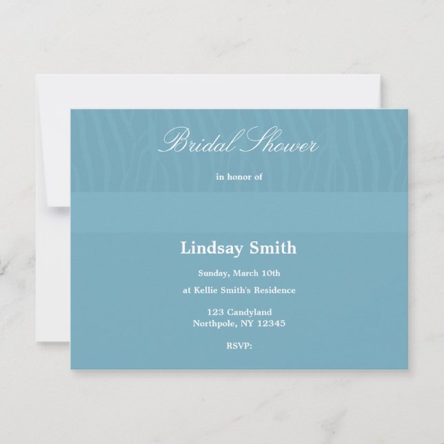 Invitation Carton d'invitation de mariage Aqua Blue (Devant)