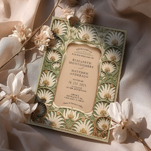 Invitation Carton d'invitation de mariage Art nouveau classiq
