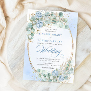 Invitation Carton d'invitation de mariage au blé d'hydrangea
