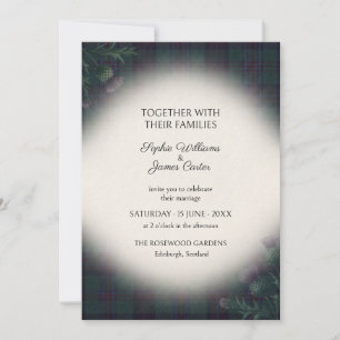 Invitation Carton d'invitation de mariage au chardon et tarta