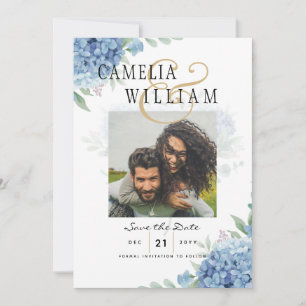 Invitation Carton d'invitation de mariage au code QR Hydrange