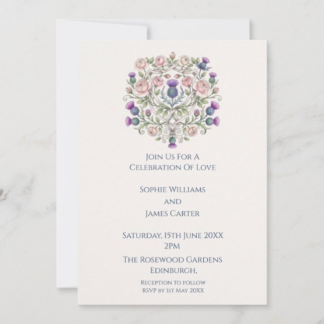 Invitation Carton d'invitation de mariage au mandala floral v (Devant)