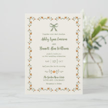 Carton d'invitation de mariage automnal citrouille