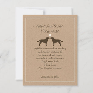 Invitation Carton d'invitation de mariage aux Retrievers Labr