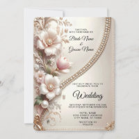 Carton d'invitation de mariage avec embellissement
