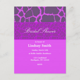 Invitation Carton d'invitation de mariage avec motif de giraf