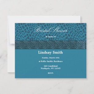 Invitation Carton d'invitation de mariage avec motif léopard