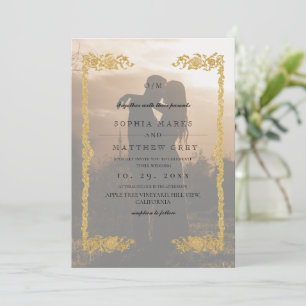 Invitation Carton d'invitation de mariage avec photo de super