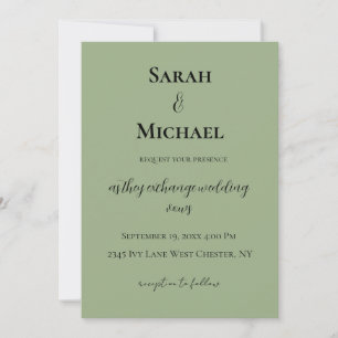 Invitation Carton d'invitation de mariage basique et élégant