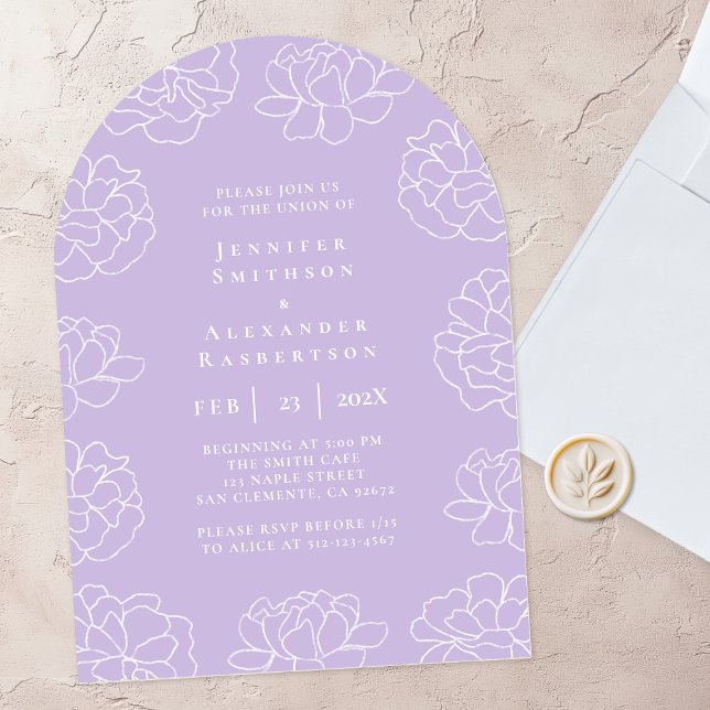 Invitation Carton d'invitation de mariage botanique minimal v (Créateur téléchargé)
