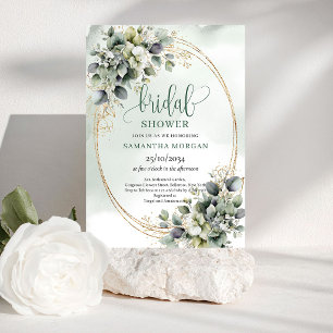 Invitation Carton d'invitation de mariage botanique vert blan