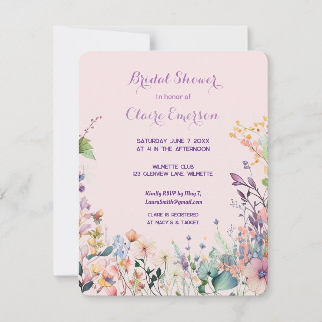 Invitation Carton d'invitation de mariage champêtre chic mode (Devant)