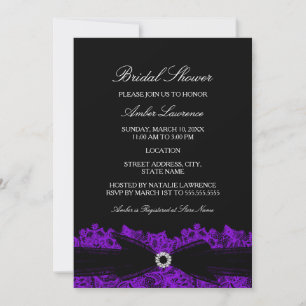 Invitation Carton d'invitation de mariage chic floral en dent
